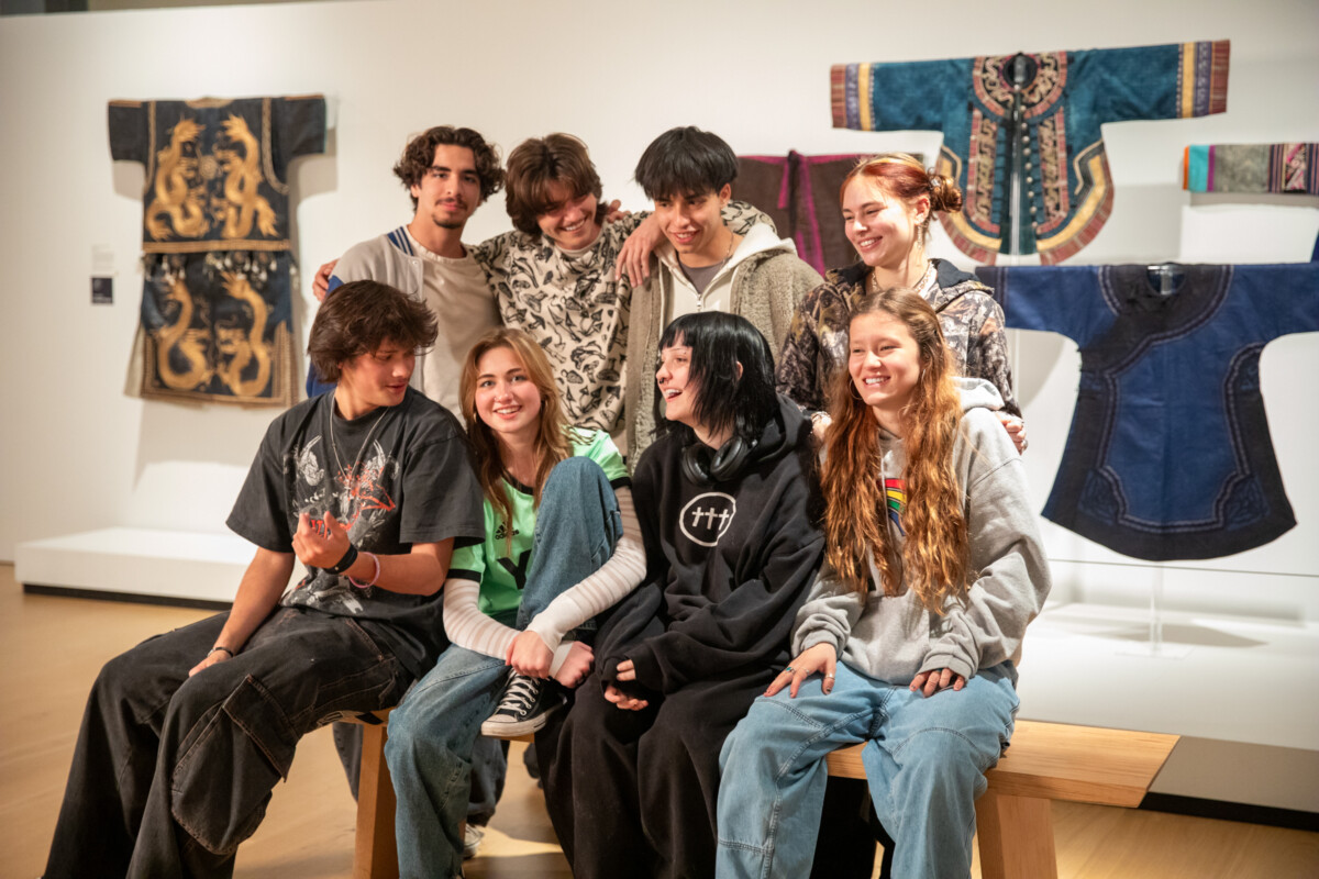 Group of teens having fun at Mingei