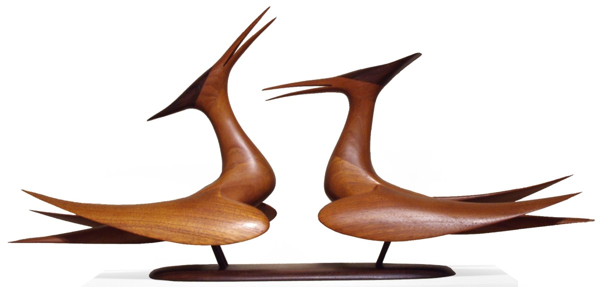 Elegant Terns (detail), John Dirks, La Mesa, California, U.S.A., Wood. Collection, Dr. and Mrs. Page Crouch. Photo courtesy of John Dirks Estate. L50-03-001