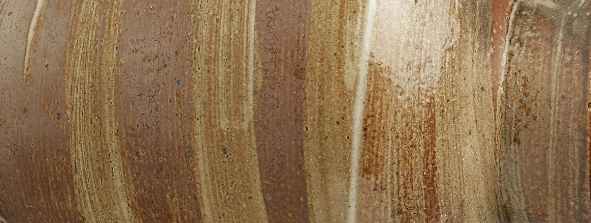 Bottle Form (detail), Martha Longenecker,  c. 1977, Mashiko, Tochigi Prefecture, Japan, stoneware. Collection of the Estate of Martha Longenecker. Photo by Lynton Gardiner. L48-01-046