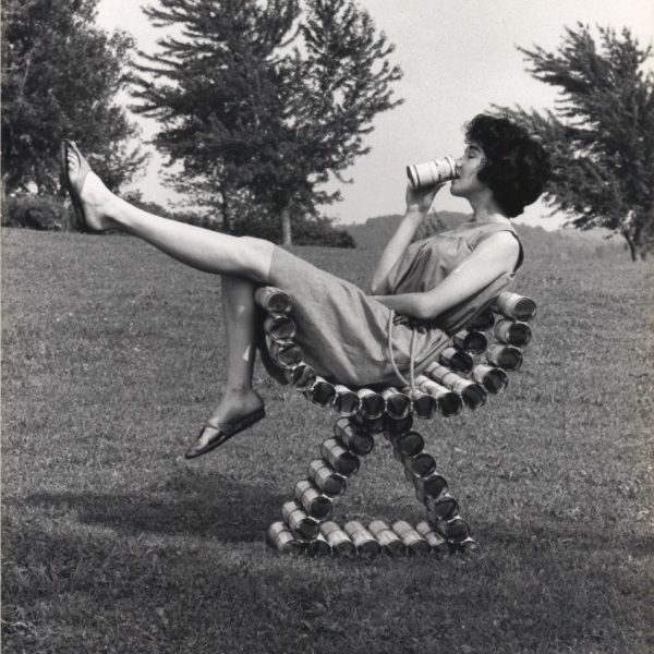 Douglas Deed, Chair made with recycled beer cans, c. 1960. Photo courtesy of Doug Deeds